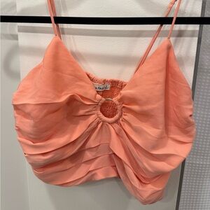 Abercrombie & Fitch Coral Ruched Camisole